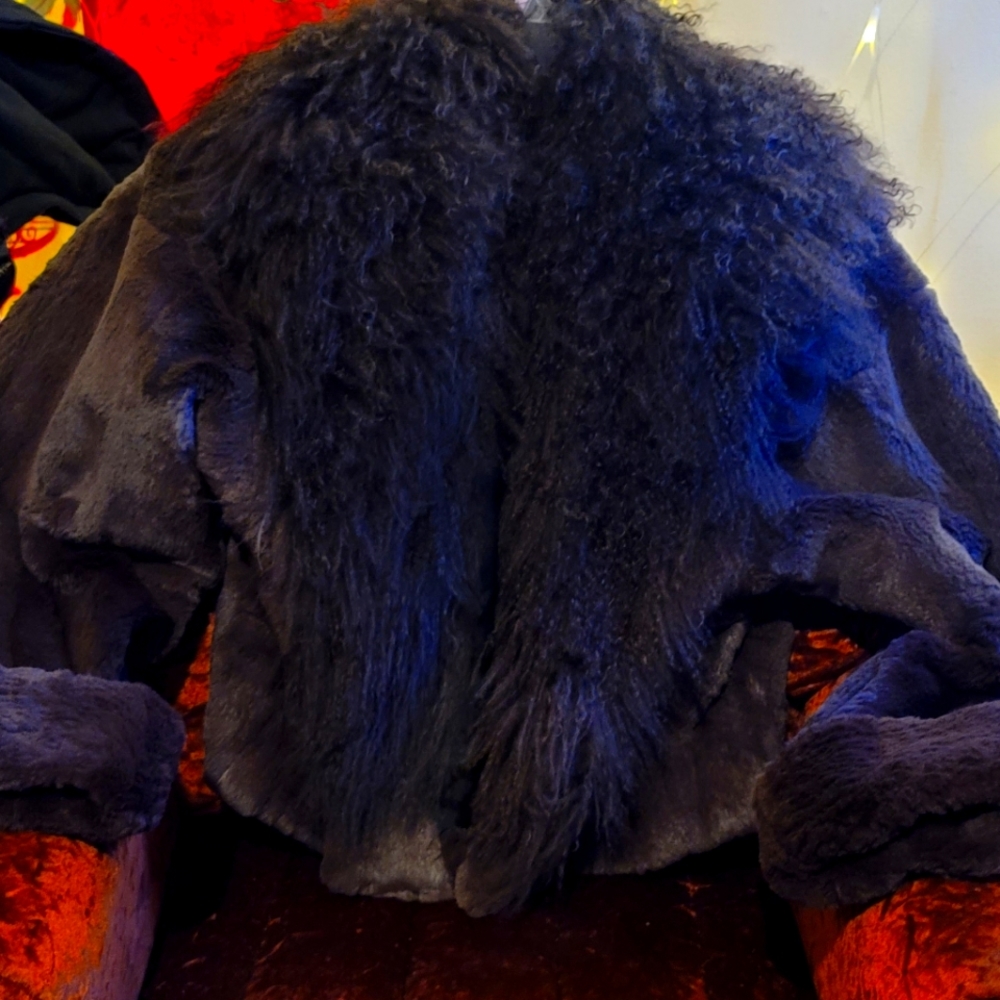 Mongolian rex rabbit fur coat xl